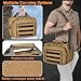 ITHWIU Pistol Case, Gun Range Bags For 2 Pistols 6 Magazines Carrying Shooting Bag with Lockable Zipper for Shooting Range Outdoor Hunting, Khaki