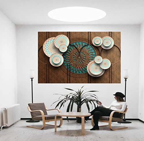 Image of Cabana Homes (48 inch x 36 inch) 3D Self Adhesive Wallpaper, Living Room, Bedroom, Sofa Background, Gypsum Board, Office