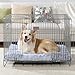 Vonabem Large Dog Bed Crate Pad 36 inch, Washable Pet Beds Medium Small Sized Dogs, Deluxe Plush Warm Anti-Slip Puppy Mats for Sleeping, Soft Kennel Pads 35 * 23 inch Grey