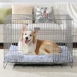 Vonabem Large Dog Bed Crate Pad 36 inch, Washable Pet Crate Beds Large Medium Small Sized Dogs, Deluxe Plush Anti-Slip Dog Mats for Sleeping, Soft Kennel Pad 35 * 23 inch Grey - Image 3