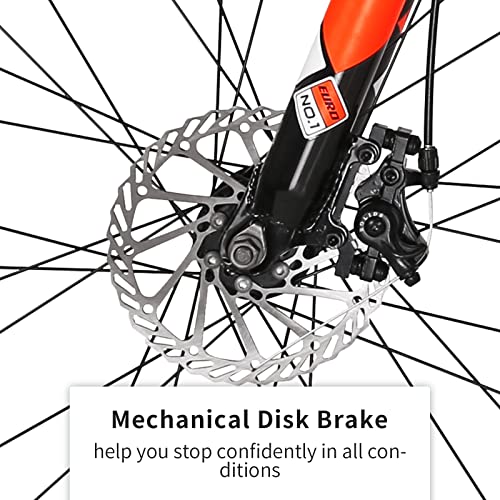 Eurobike Mountain Bike,21 Speed Full Suspension Mens Mountain Bike, 27.5" Men's Or Women Bicycle,27.5 Mountain Bikes For Adult (Aluminum-Alloy Rims) #TOP3