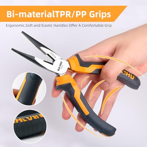 Yinlongdao 6 Inch Needle Nose Pliers, Precision Long Nose Pliers With Wire Cutter, Heavy-Duty Crv Steel thumb #3