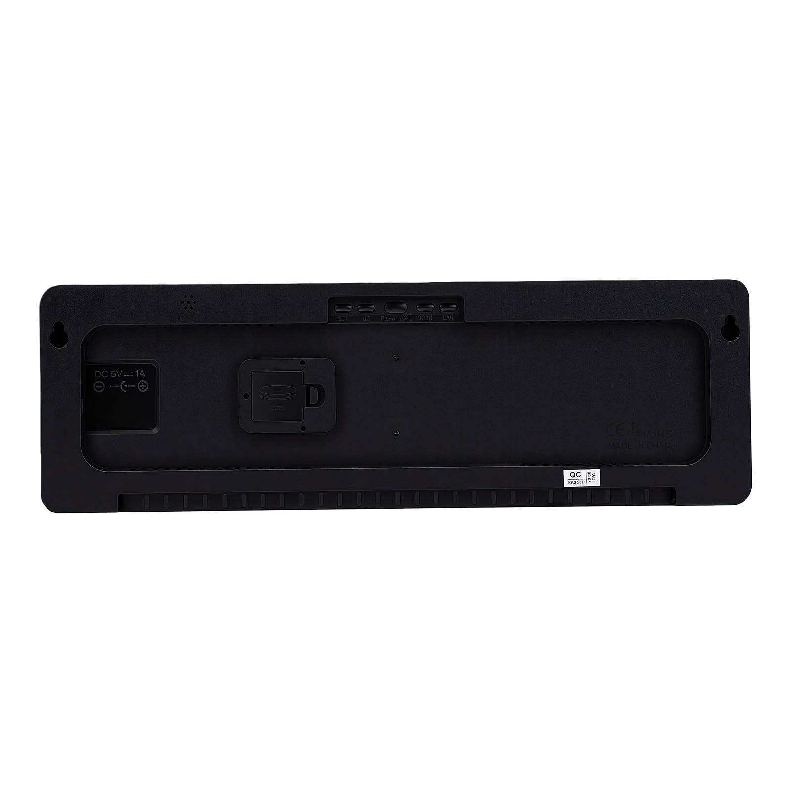 Reloj de Pared Digital LED Multifuncional con Batería de Respaldo, Cronómetro con Alarma de Brillo Regulable para Oficina en Casa, 40x13x2,8 Cm