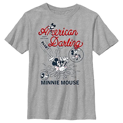 T-shirt Disney Minnie pour garçon en maille chinée col rond