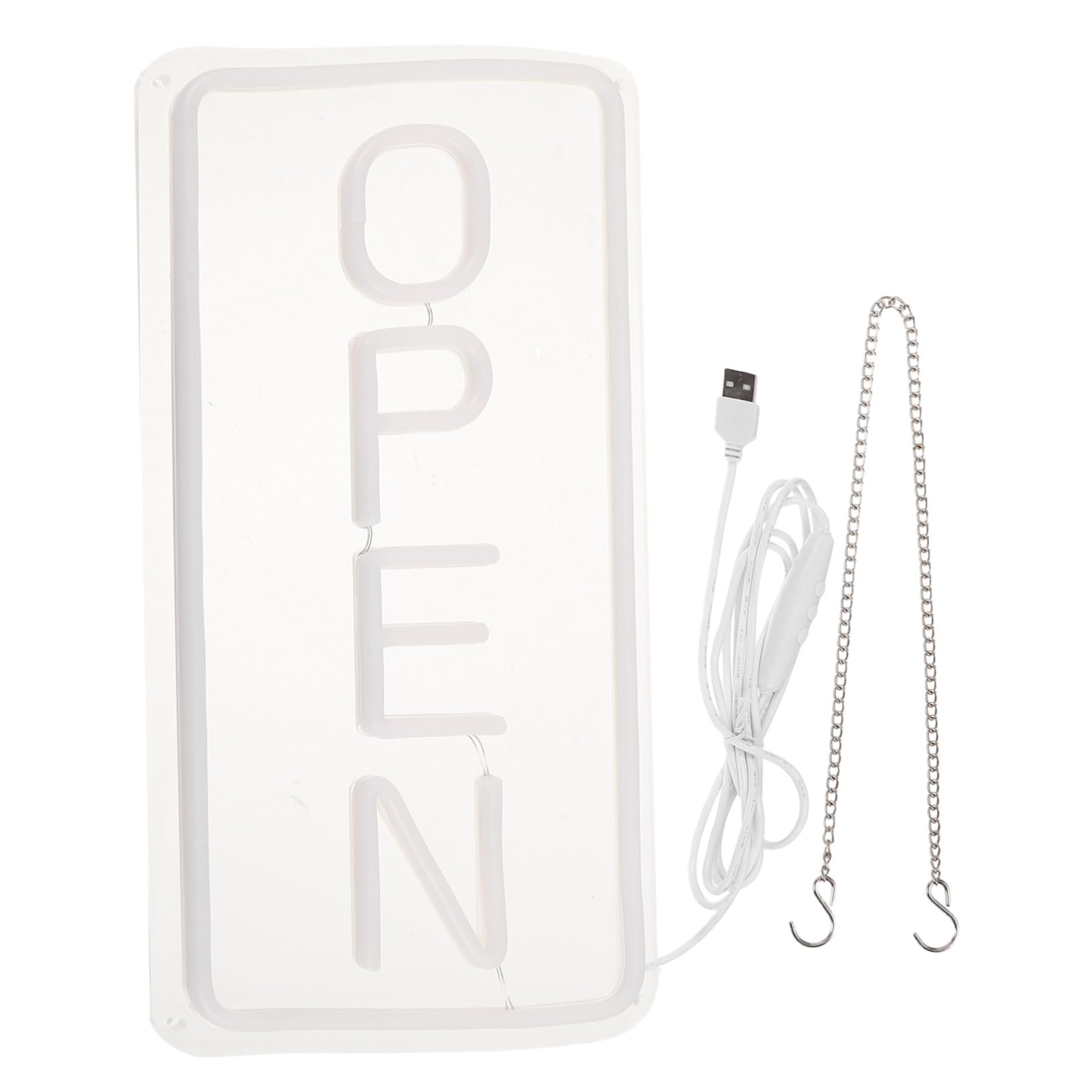 Letrero de Neón LED Transparente Acrílico Letrero Vertical para Tienda Negocio Restaurante Luz de Neón para Pared Fiestas Cafetería Dormitorio