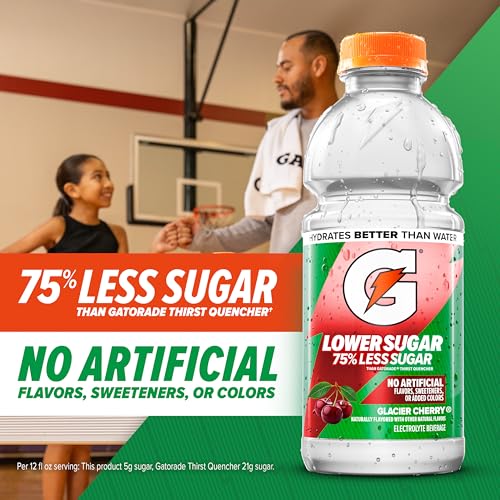 Gatorade Lower Sugar Sports Drink, Lemonade, 20 fl oz Bottles, (6 Pack) - image 2