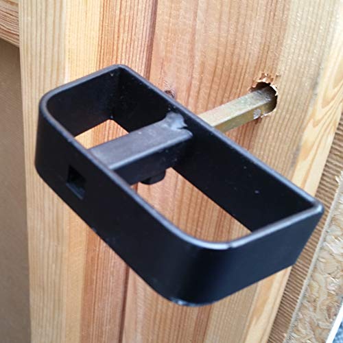 Shed Door THandle Lock Kit Chrome Longer 51/2″ Stem, Includes 2