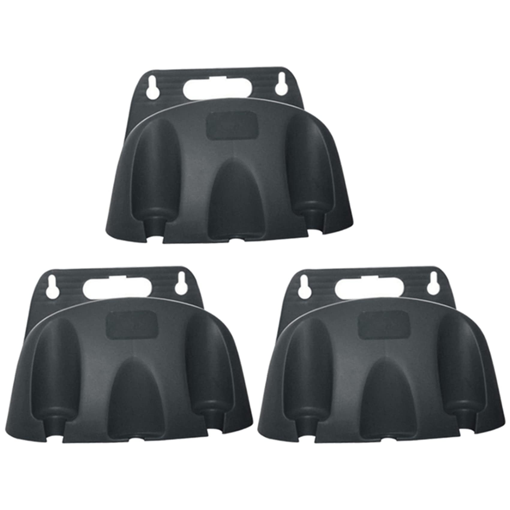 Jnchdghwa Black 3X Wall Mounted Hose Hanger Garden Hose Pipe Reel Hanger Holder Cable Storage Bracket For 20M Hose Hanger