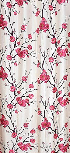 Image of Set of 2 Long Door Curtains-9 Feet, Pink