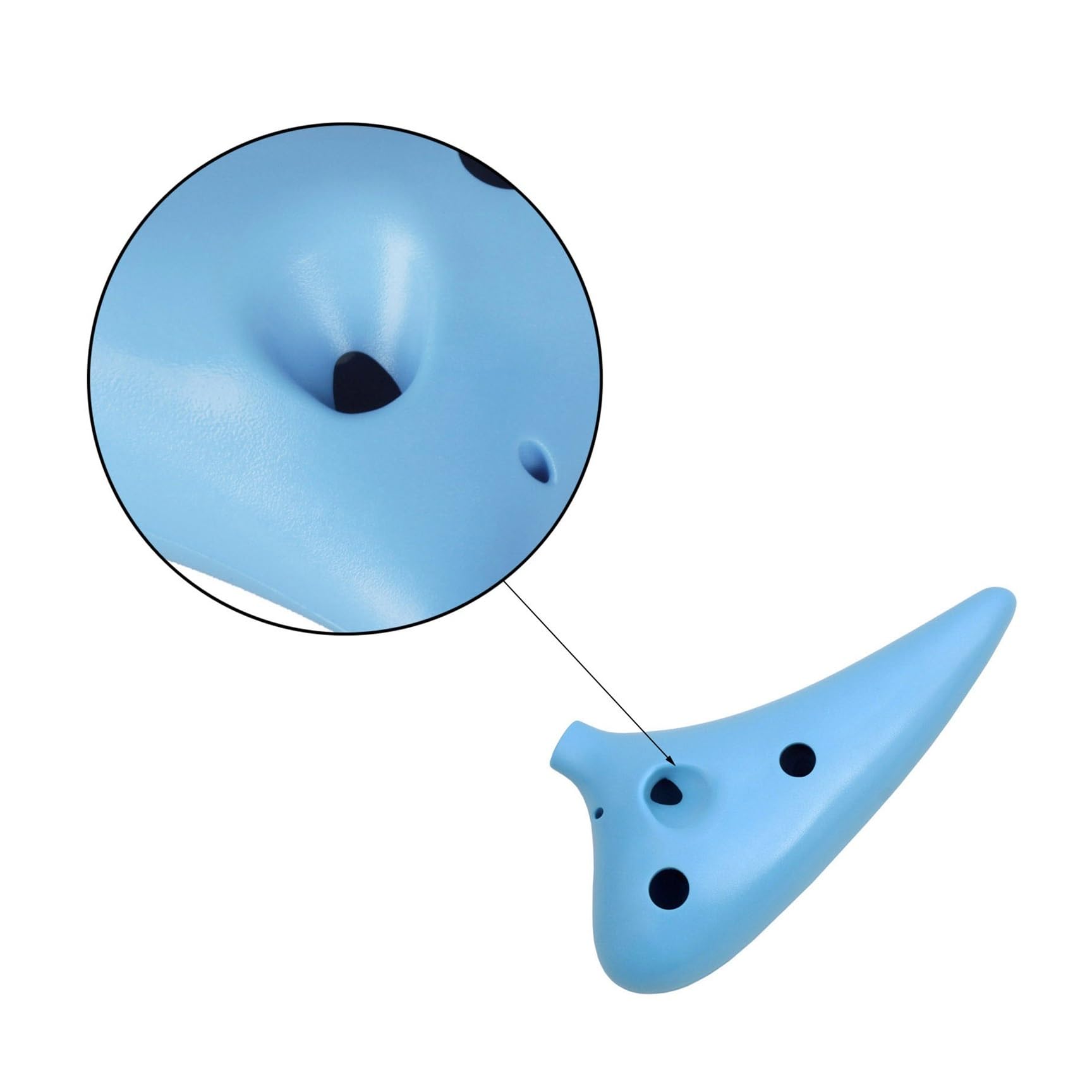 Strumento Musicale Colorato Ocarina A 12 Fori In Chiave Di Do In Resina ABS Per Esercizi Professionali Per Adulti E Principianti Strumento Ocarina Professionale(Blue)