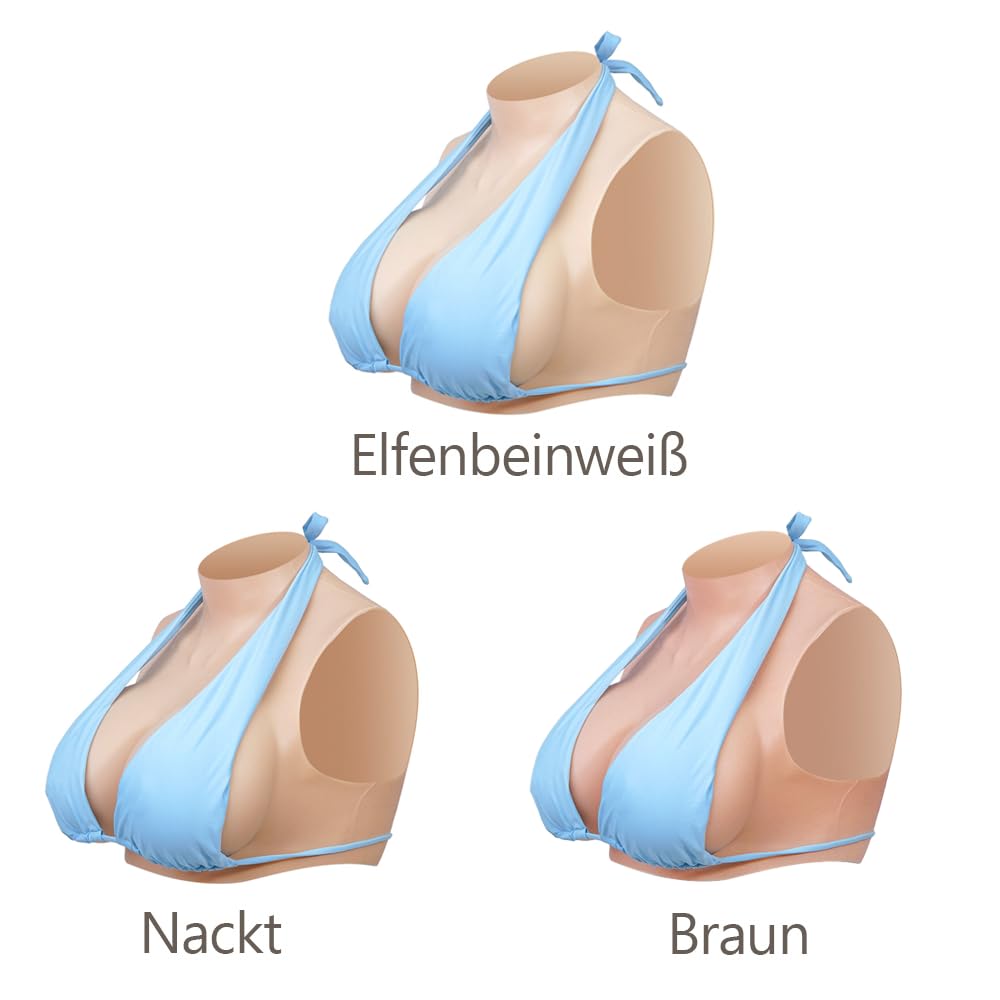 Silikon Brustplatte Weiche Brustform für Crossdresser, Transfrauen & Drag Queen Kostüme, hautfreundliches Cosplay-Accessoire