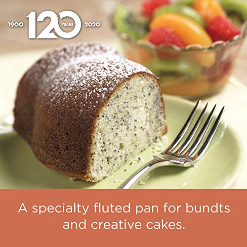 Farberware Nonstick Bakeware Fluted Mold Baking Pan / Nonstick Fluted Mold Cake Pan, Round - 10 Inch, Gray #TOP2