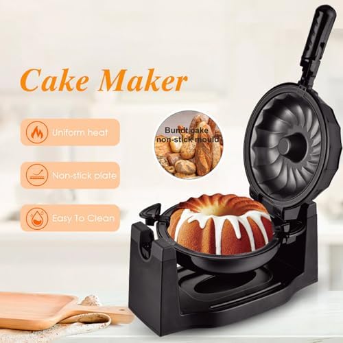 Maszyna Do Pieczenia Ciast 1800 W – Elektryczna Mini Maszyna Do Wypieku Ciast Lawowych Z Powłoką Nieprzywierającą I Lampką Kontrolną Temperatury Do Domowego Pieczenia I Deserów