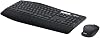 Logitech MK850 Wireless Performance Keyboard Mouse Set, Palm Support Keyboard, Curved Mouse, Multi-Device Feature, 10 m Usage Distance, Full Size Silent Turkish Q Keyboard, Black