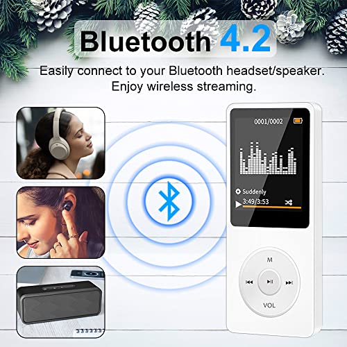 Mp3 Player With Bluetooth, Skybess 32Gb Portable Digital Lossless Mp3 Music Player With Speaker/Fm Radio/Voice Recorder/E-Book/Alarm Clock For Student Adult, Support Up To 128Gb (Headphone Included) #TOP2