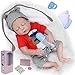 ZIYIUI Poupée Reborn Silicone Plein Corps Bebe Reborn Garcon Bébé Reborn Garcon Corps Silicone Poupee Silicone Plein Corps Poupée Bébé Jouet Cadeau de Noël