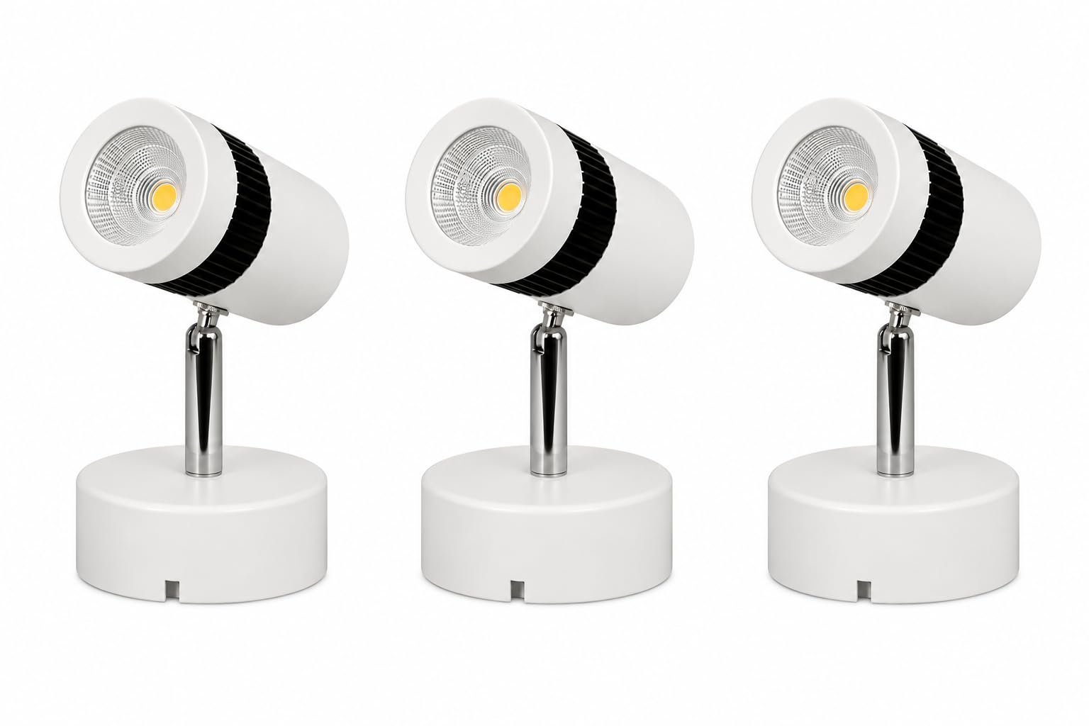 LED 9 Watts Indoor Ceiling Spot Light/Focus Light/Wall Light (Colour - White) | Flexibly Rotatable Light Head | Perfect for Kitchen, Living Room & Malls (Pack of 3)-image-32