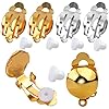 20 Pieces Clip On Earring Converter Non-Pierced Earrings Components with Loop and 20 Pieces Earring Cushions for Earring Making,Sliver and Gold