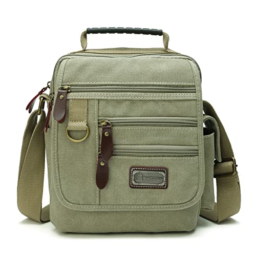 Image of Mens bag Canvas Shoulder Bag Small Messenger Crossbody Bag Work Bag Vintage Multi-function