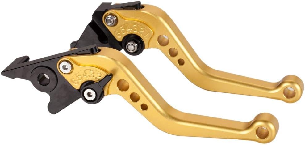 Hopider Short Brake Clutch Levers Compatible with GROM MSX125 2014-2019, CBR250R 2011-2013, CBR300R/CB300F/FA 2014-2019, CB400F/CB400R 2013-2015, CBR500R/CB500F/X 2013-2019, Monkey 125 2018-2019,Gold