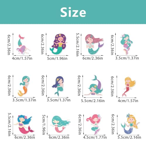 Czolden LU-MEIRENYUCHAPAI-36PCS 36 Pieces Mermaid Cupcake Toppers Mermaid Birthday Party Cupcake Picks Cake Decorations thumb #6