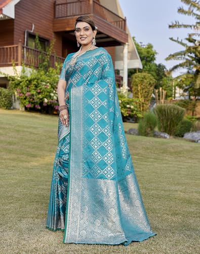 Image of Yashika Women's Pure Kanjivaram Silk Saree Soft Banarasi Style Wedding With Blouse Piece | Saree For Women | New Sari