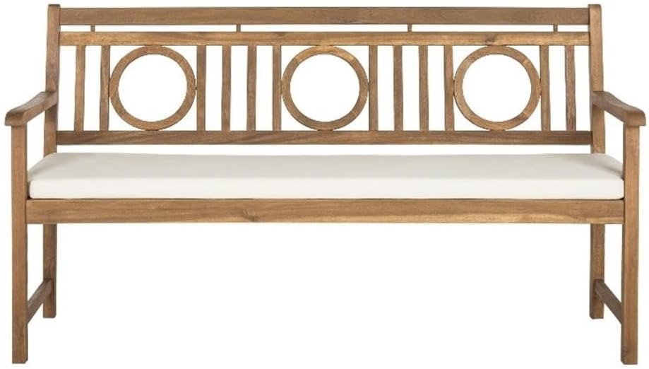 Pemberly Row 3 Seat Outdoor Bench, Spacious Seating for Patio, Entryway, Porch or Living Room, Durable Construction, Versatile Design, Comfortable Multi-Person Seating, Decorative Accent