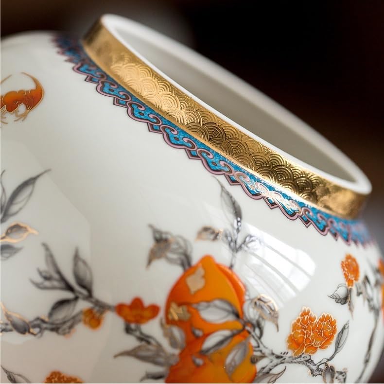 LYGSWDB Zestaw do herbaty Puszki do herbaty Retro puszki do herbaty Ceramiczne zamknięte puszki Puszki do przechowywania herbaty domowej Dzbanki do herbaty na sypką herbatę Słoik do przechowywania