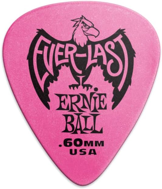Ernie Ball .60 mm Pink Everlast Picks 12-pack