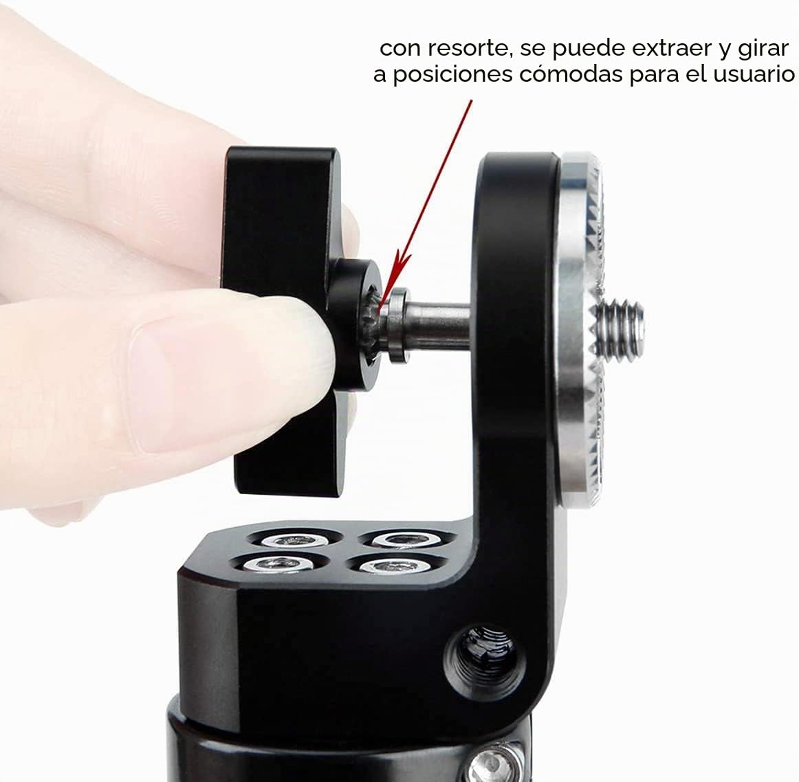 NICEYRIG Rosette Handle Juego de Empuñadura de Cuero con ARRI Adaptador de Montaje de Roseta Estándar 15 mm Abrazadera de Varilla para Cámara DSLR Sistema de Soporte de Hombro