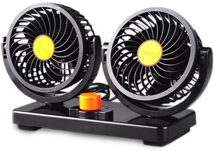 Amazon Iimono117 車用扇風機ツインファン24v サーキュレーター車内扇風機換気扇シガーソケット専用ツインダブルカーファン自動車車載 用ソーラーファン熱中症対策タバコペット工事不要 車載用冷暖房器具 車 バイク