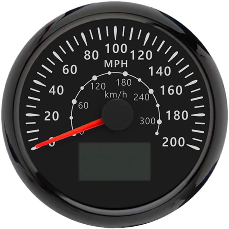 ELING 85mm Truck UTV GPS Speedometer Odometer 0-60MPH Speedo Gauge with Tripmeter Course Over Ground 12V 24V with 8 Colors Backlight