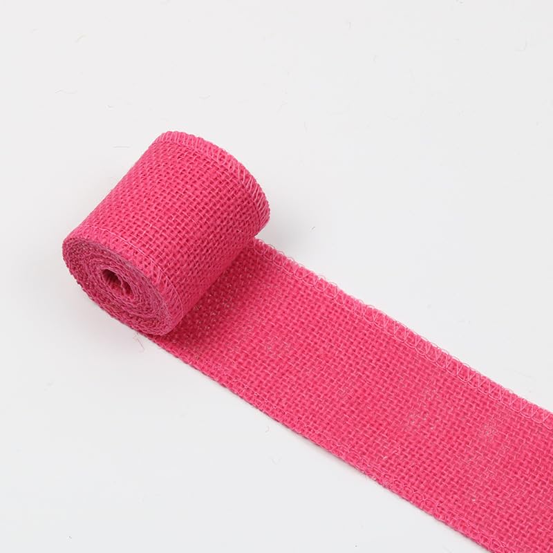 Wstążka 2 rolki juty 6 cm x 2 m dekoracyjne jutowe jutowe opakowanie ślubne rękodzieło Boże Narodzenie przyjęcie jesienne rękodzieło róża