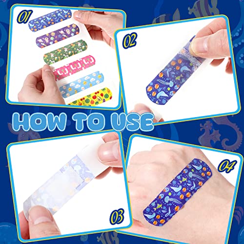 210 Pcs Kids Cartoon Bandages, Cute Kids Bandages Bulk, Colorful Adhesive Bandages Waterproof Pe Repair Tape Knuckle Stickers For Children Toddlers Cuts Scrapes Burn Flexible Protection (Cute Style) #TOP4