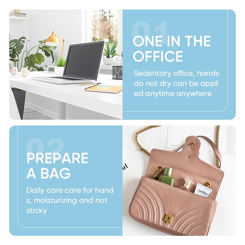 Miniatura 7 de Crema de manos para manos secas y agrietadas, loción hidratante para manos, tamaño mini de viaje, paquete de 3, #aloe002