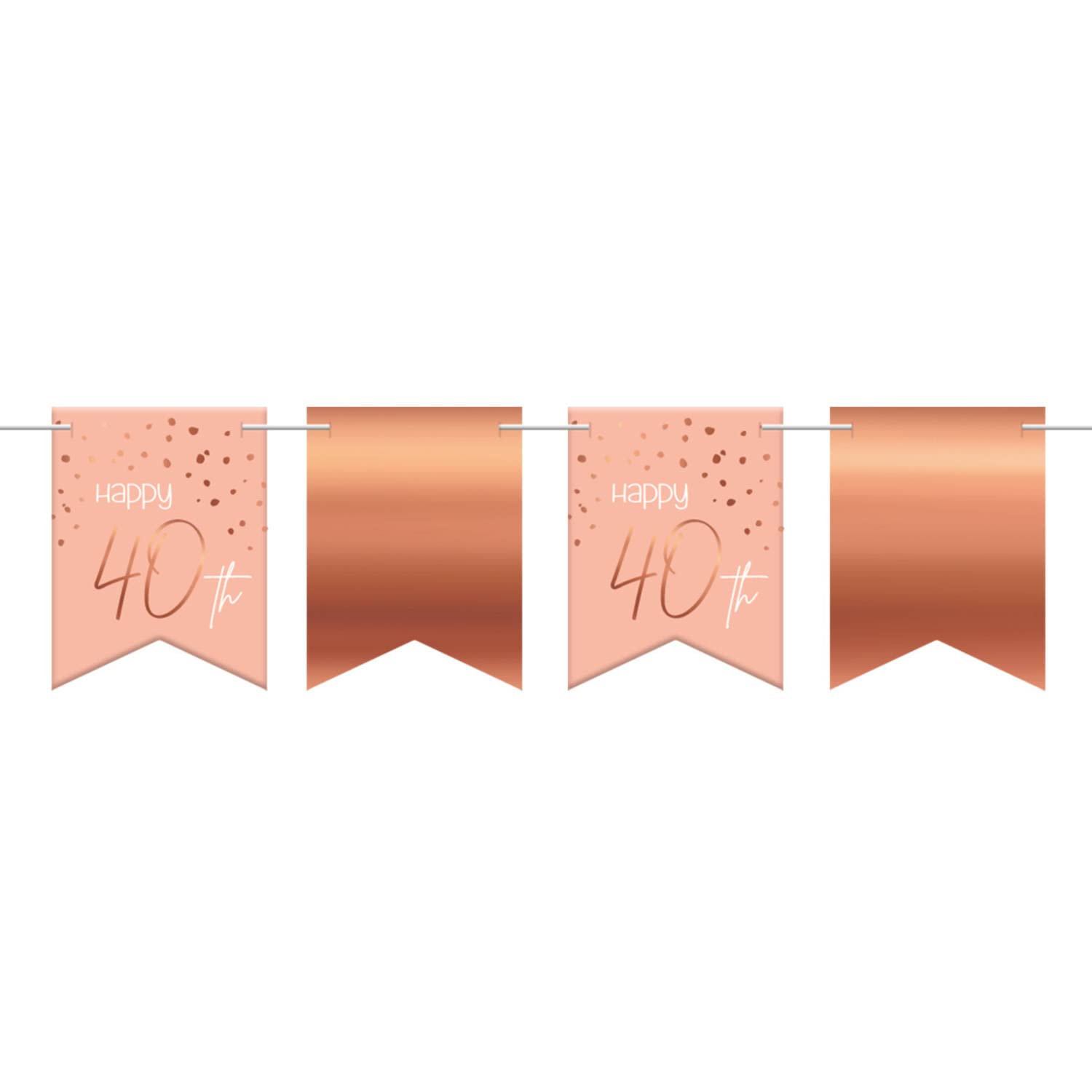 Folat 67440 Bunting Elegant Lush Blush 40 Years 6 Metres, Number