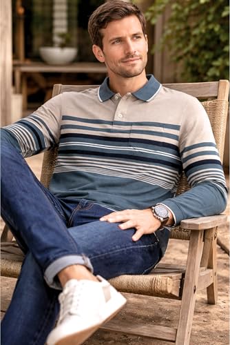 Image of SANE ORIGINALS Full Sleeves Textured Polo Tshirt for Men with Pocket || Long Sleeves Collar and Pocket T-Shirt for Men