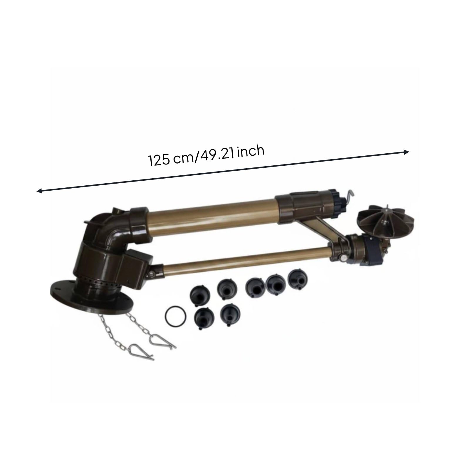 para Riego Aspersor Pulverizador Difusor Rotación Completa 360 Grados y Caudal Uniforme para Superficies Apto para Huertos Césped Control de Polvo Refrigeración, Size to 1