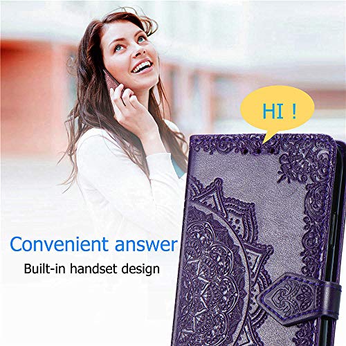 XYX – Capa carteira para Samsung Z Fold 2, Galaxy Z Fold2, com flor de mandala em 3D, capa protetora