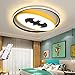 Lustres Modernes Lampes suspendues LED Plafonnier pour Enfants Créatif Batman Plafonnier à intensité Variable pour Enfants avec télécommande Lampe de Dessin animé en Acrylique Ultra-Mince Jaune pour