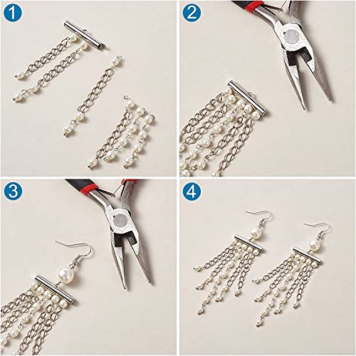Image of Jasol Jewelry Making Chain 4MM Silver Curb Link Chain for Jewelry Making Necklace Earring Findings Accessories Pack of 5 Meter (Silver)