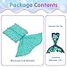 AmyHomie Mermaid Tail Blanket for Adults, Crochet Mermaid Blanket for Women Soft All Seasons Sleeping Blankets Gift for Teen Girls (ScaleMint,Adults)