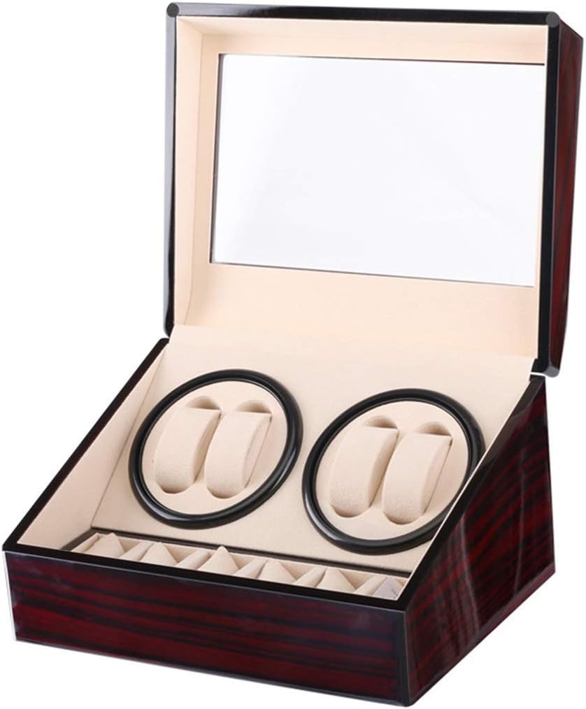Watch Winders Watch Winder Boxes Automatic Watch Winder Piano Paint 4+6 Rotate Winding Box Quiet Motor Turn Table Device Mechanical Watch Storage Watch Box