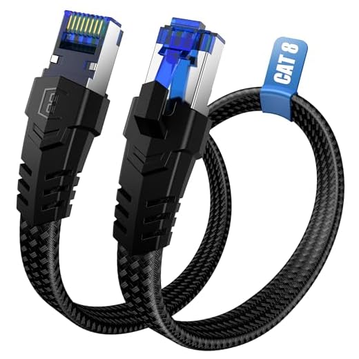 Cable Ethernet 5 metros, Cat 8 Alta Velocidad Cable de Red, 40Gbps 2000MHz LAN Cable, RJ45 Gigabit Cable, Plano Trenzado de Nylon Cable Internet, Compatible con PC, TV, Modem, Regalo para Gamer