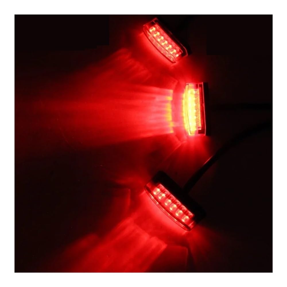 Generique Moto Arrière Lampe Accessoires De Moto 12V, Feux Arrière LED, Feu Plaque D'immatriculation, Stop