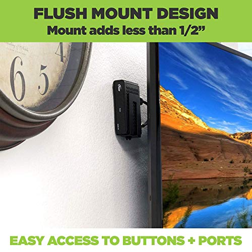 HIDEit Mounts Uni-XS Mount - Patented in 2018, Made from Steel Adjustable Extra Small Device, Hide Your Cable TV Box, Modems, Satellite Receivers, Streaming Media Devices and More
