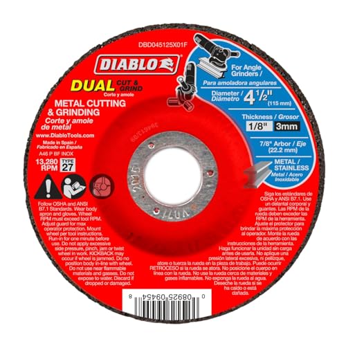 Diablo Type 27 Metal Dual Cut and Grind Disc - 4-1/2