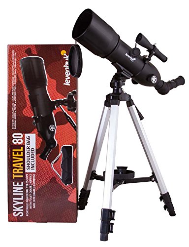 Levenhuk Skyline Portable Travel 80 Refractor Telescope With Bag – Fully Multi-Coated Optics #TOP1