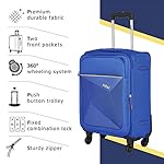 Safari-Prisma-Check-in-Polyester-Soft-Sided-4-Spinner-Wheels-LuggageSuitcaseTrolley-Bag
