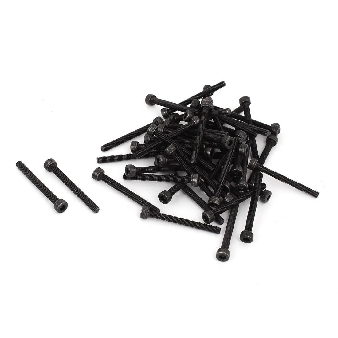 Unifizz M2x30mm Hex Socket Head Cap Screws Bolts Full Thread 12.9 Grade Alloy Steel Black Oxide Finish Allen Socket Drive Machine Screws 50Pcs — image 1